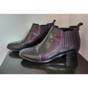 Michael Kors Black Pull On Ankle Boots with 1 1/2" Heel Womens Size 7.5